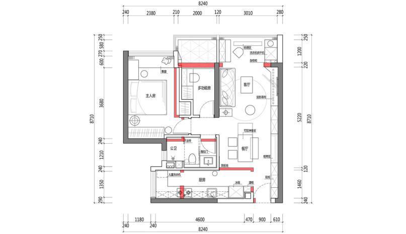 西安舊房改造戶型圖